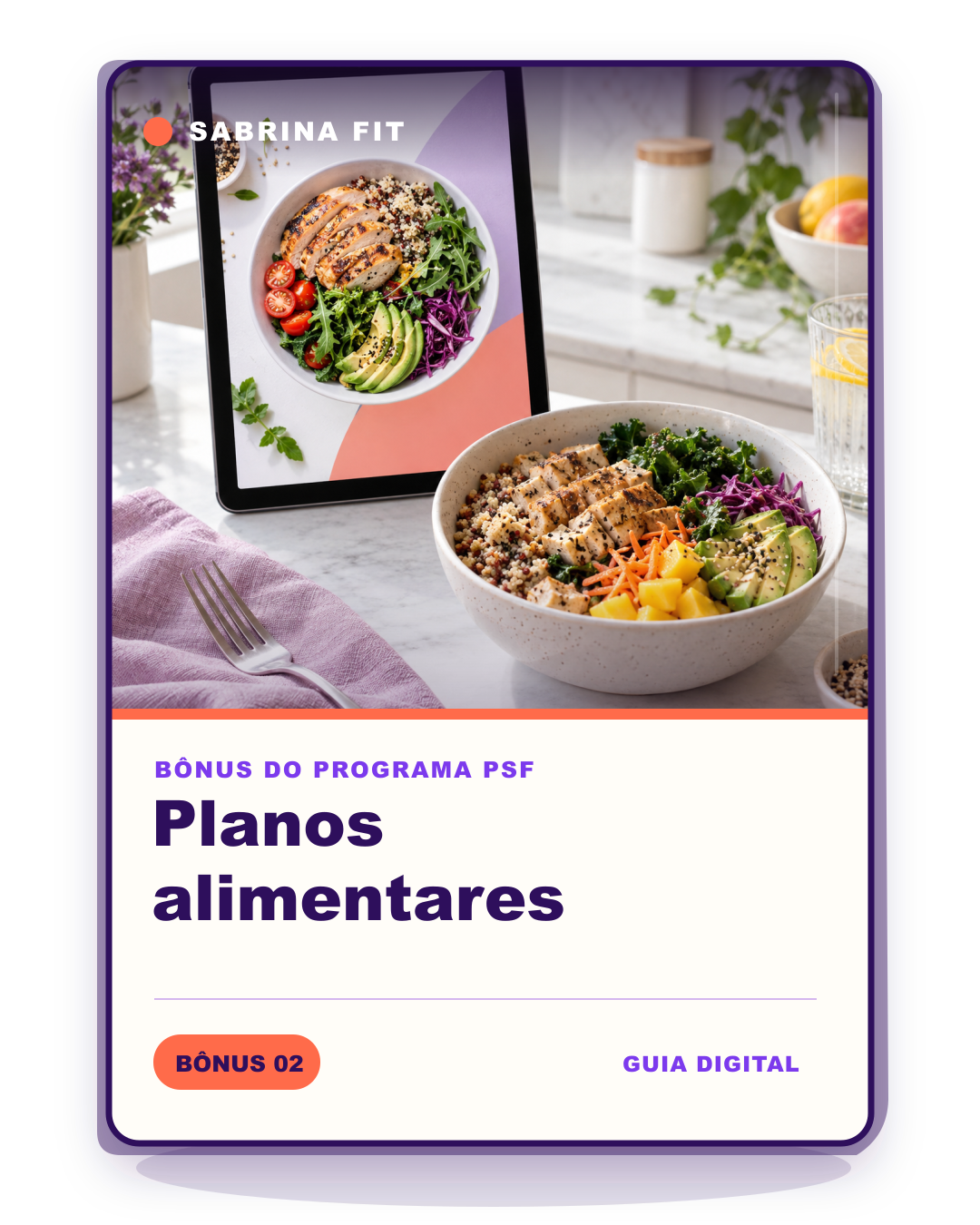 Mockup do bônus Planos Alimentares